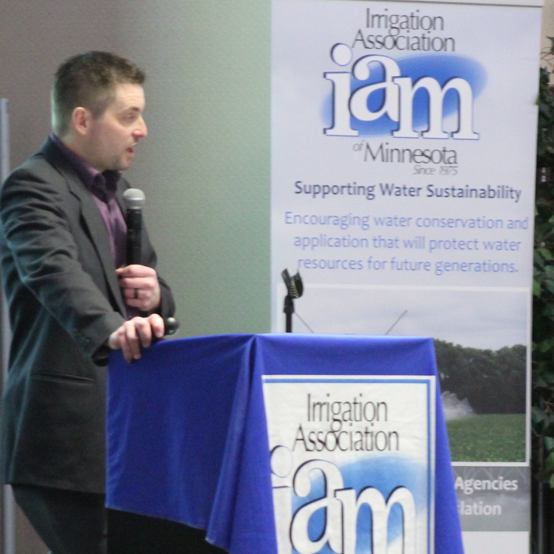 IAM President, Jake Wildman address the 50th annual meeting attendees.