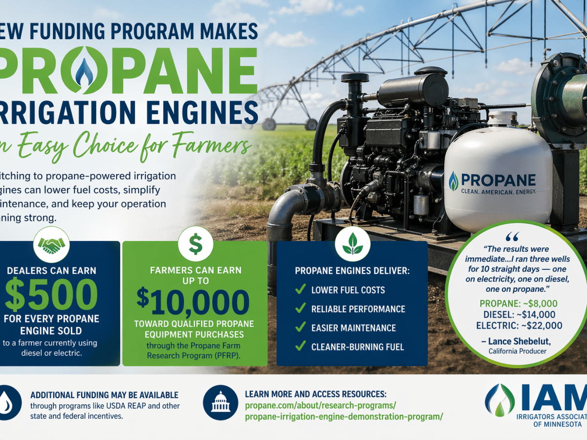 New Propane Irrigation Program Offers Incentives for Farmers and&nbsp;Dealers